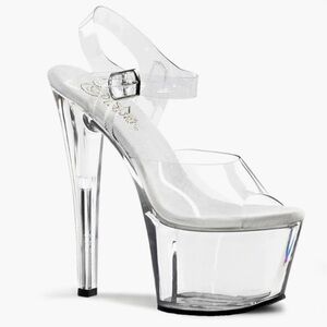 Pleasure Clear Platform 7” Heels